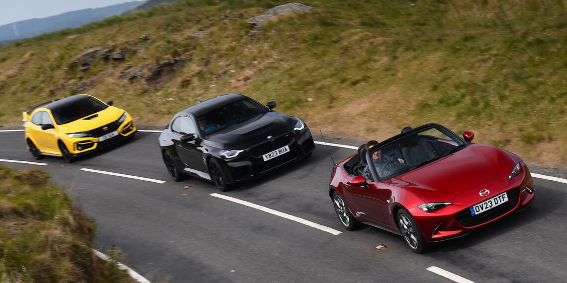 Confronto manual: BMW M2 vs Honda Civic Type R vs Mazda MX-5