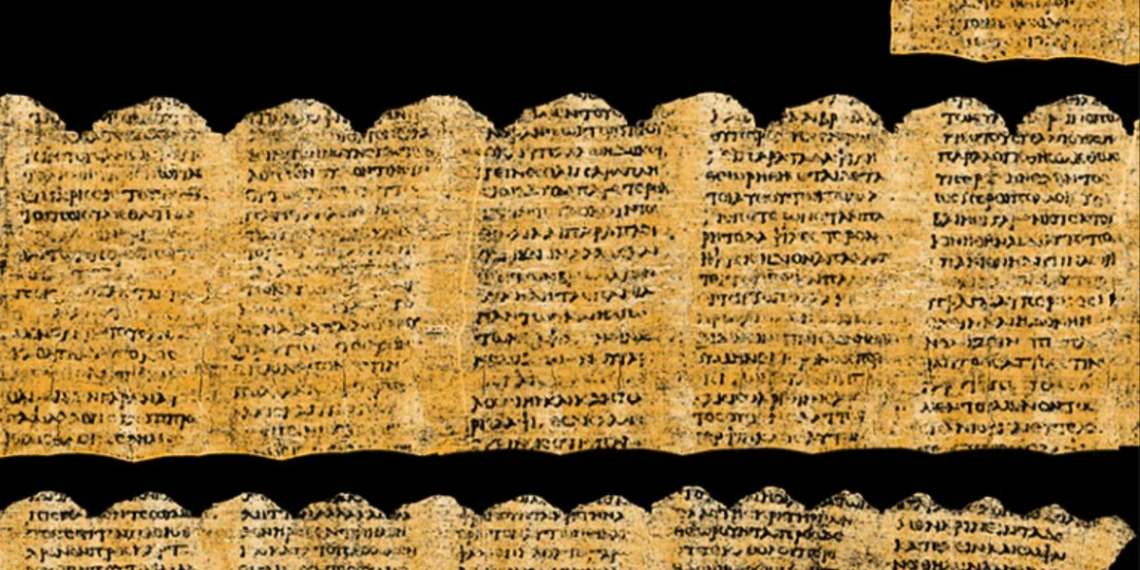 IA revela texto oculto em pergaminho de 2.000 anos