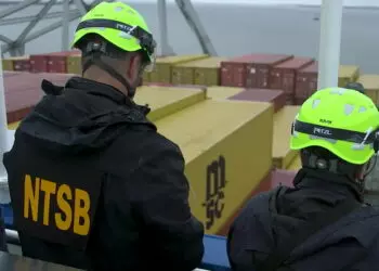 Baltimore bridge crash investigators board cargo ship
