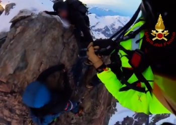 Stranded climbers rescued after getting stuck at 12,000ft summit of Italian mountain