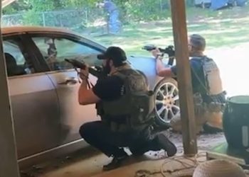 North Carolina shootout which killed four police officers filmed by neighbour hiding in home