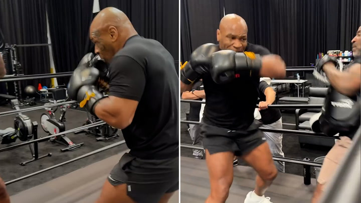 Mike Tyson treina enquanto fas apontam erro antes de luta