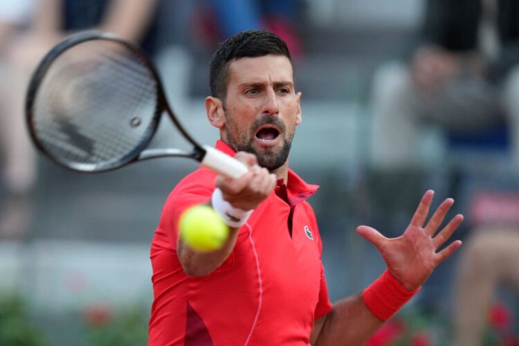 Novak Djokovic brilha em Roma com vitoria sobre Corentin Moutet