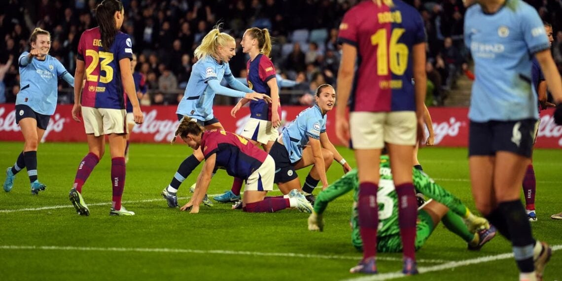 Man City x Barcelona AO VIVO: último placar e gols da Liga dos Campeões Feminina, com o gol de Layzell colocando os anfitriões à frente