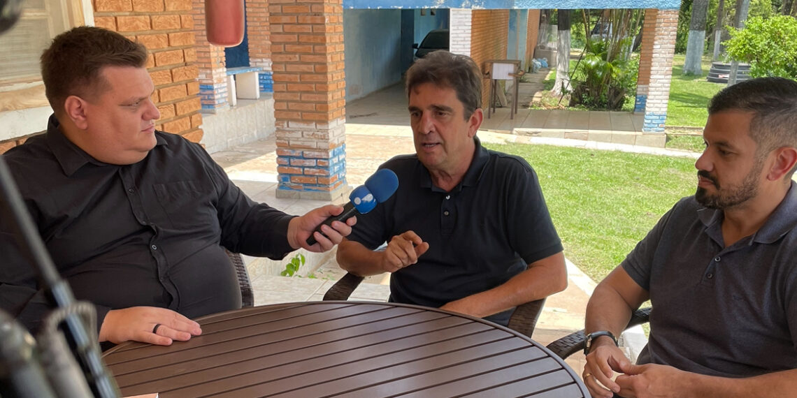 André Braga e Alan Tangerina, Prefeito e Vice-Prefeito de Porto Ferreira, gravam entrevista exclusiva para o Tô Na Fama! da Rede TV!