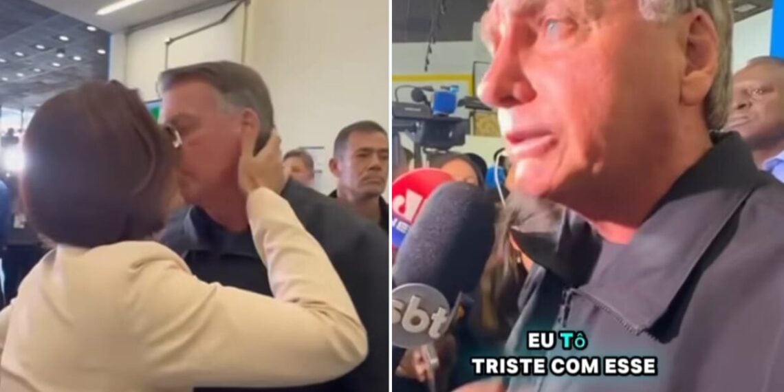 Bolsonaro chora ao deixar esposa em aeroporto para ida à posse de Trump: “Estou triste” - NSC Total