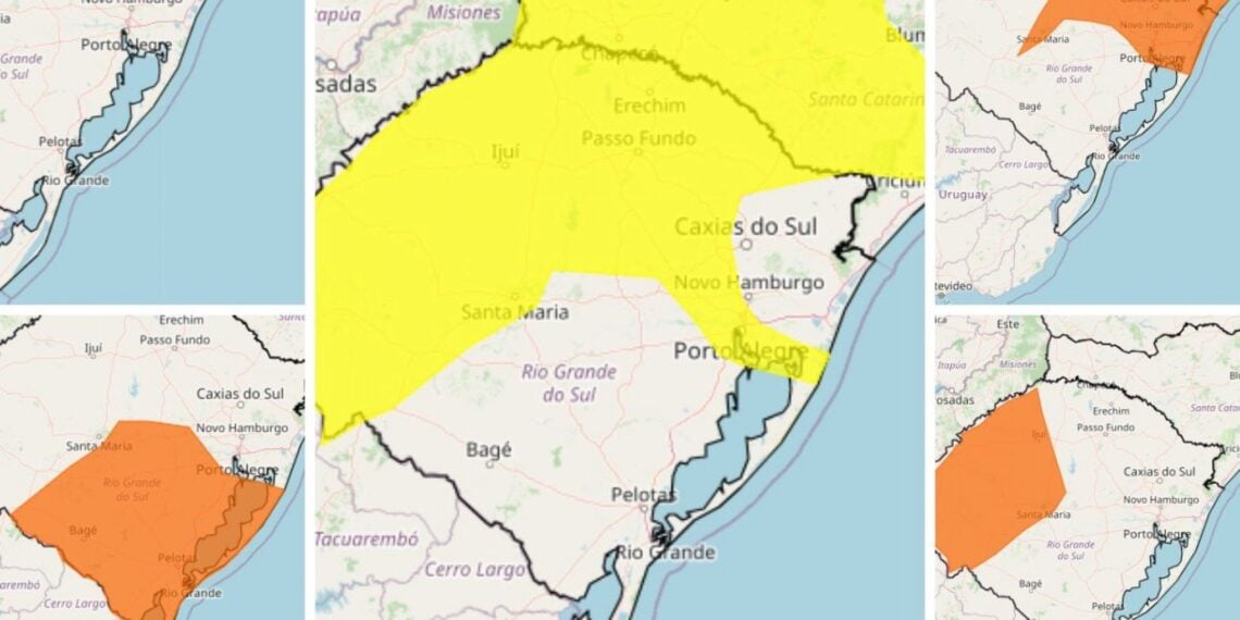 ALERTA DE TEMPESTADE: Rio Grande do Sul tem 5 novos alertas do Inmet para as próximas horas - ABC +